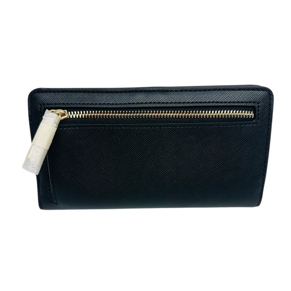 Kate Spade New York Slim Schuyler Billfold Wallet Saffiano PVC Black NWT - Picture 2 of 8